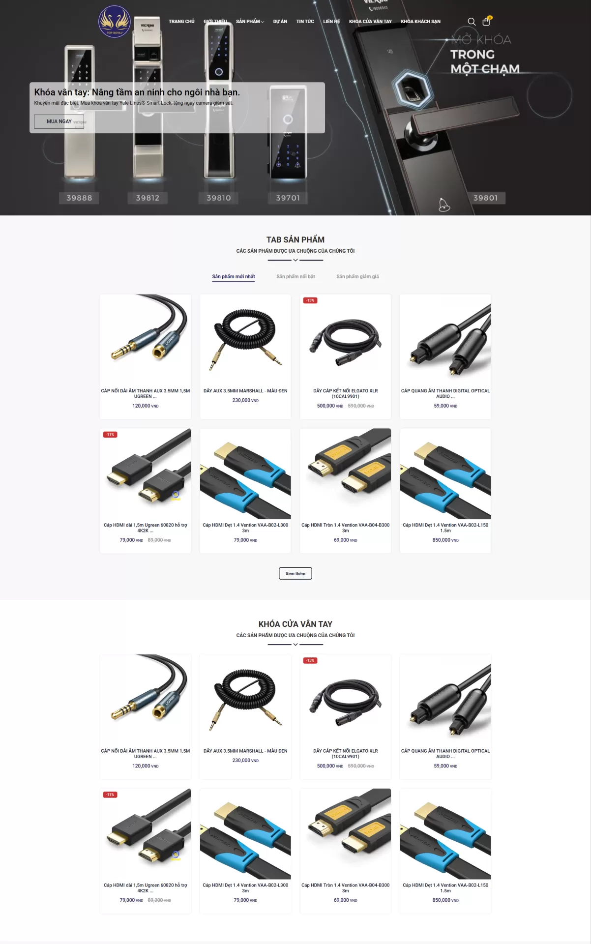 Website Điện máy Mẫu 3