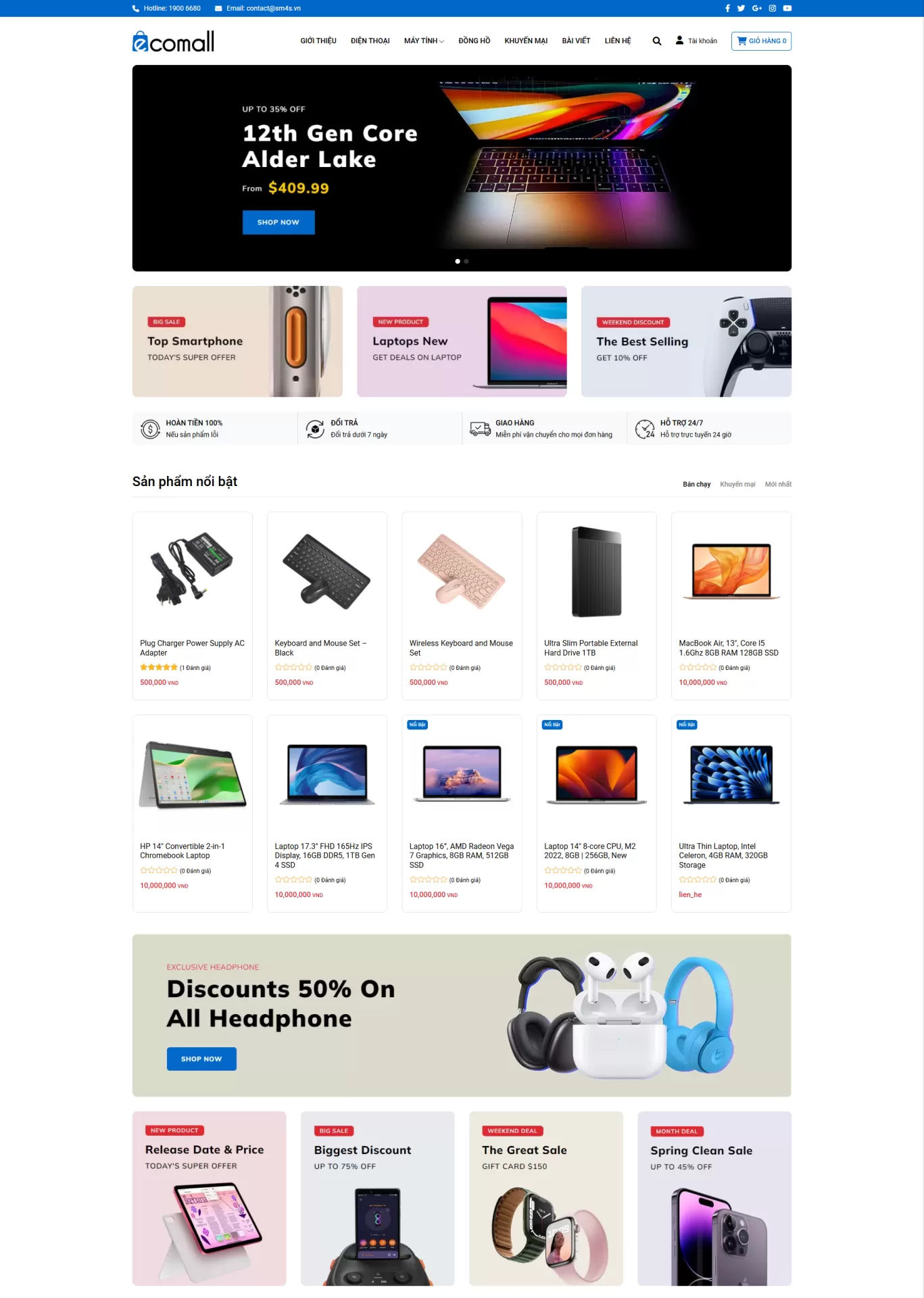 Website Điện máy Mẫu 4