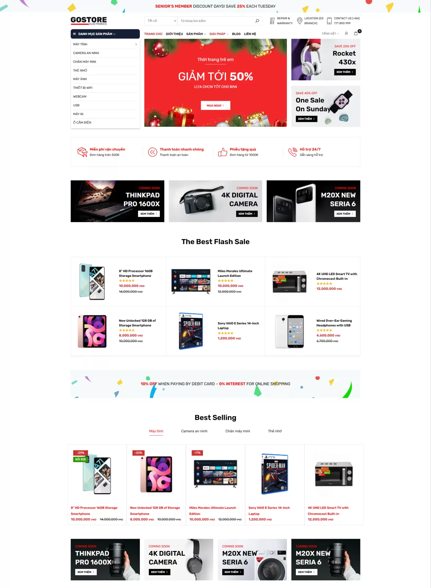 Website Điện máy Mẫu 6