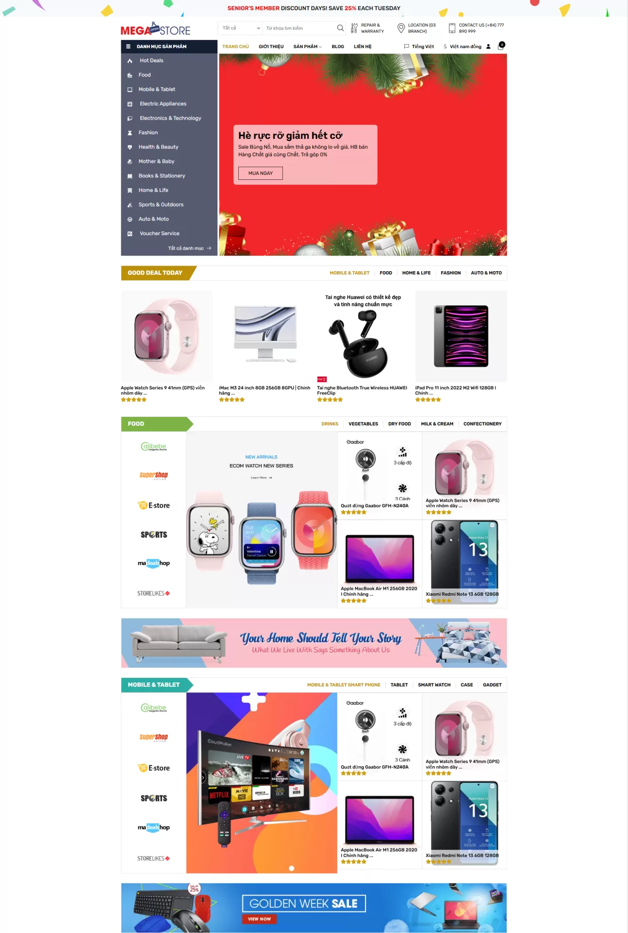 Website Điện máy Mẫu 7