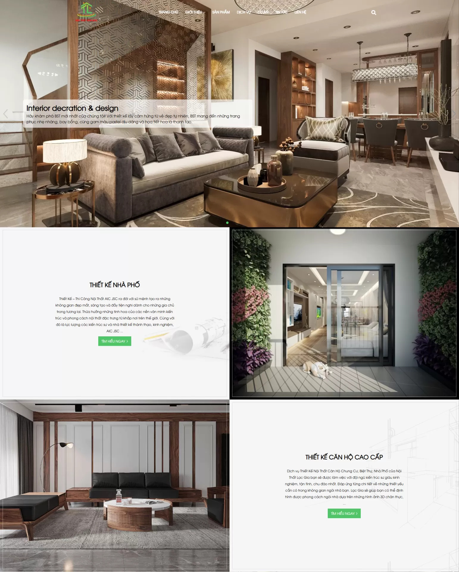 Website Nội thất Mẫu 1