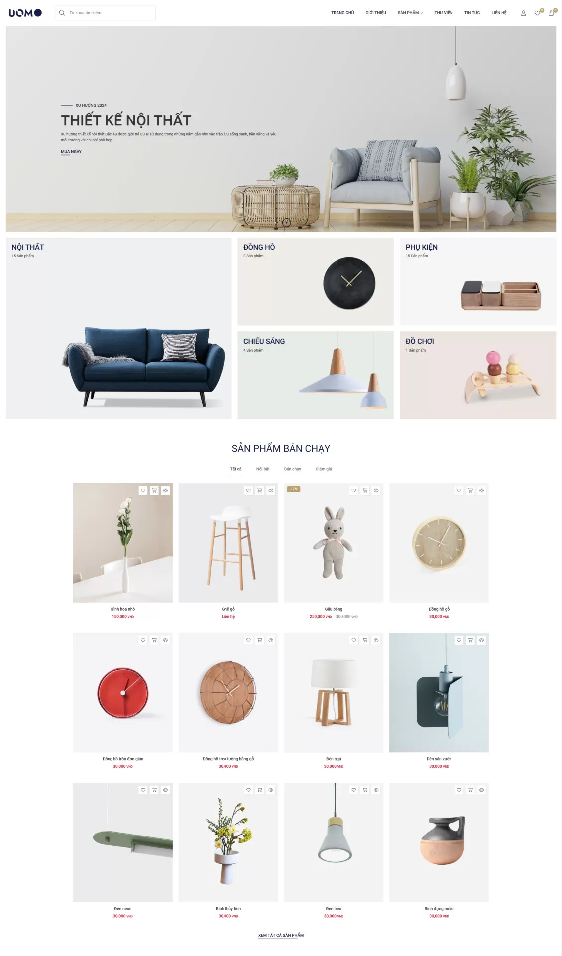 Website Nội thất Mẫu 6