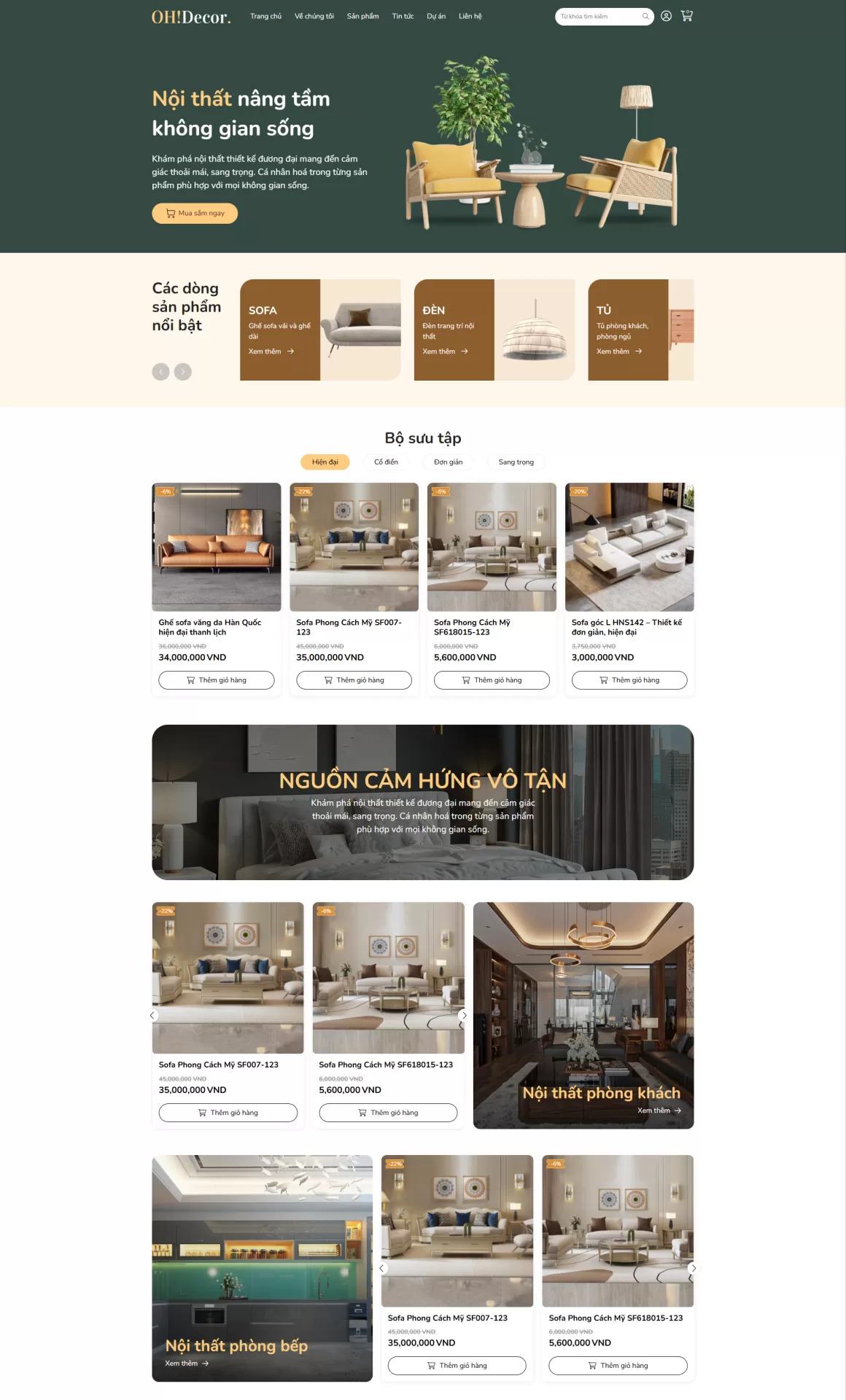 Website Nội thất Mẫu 10