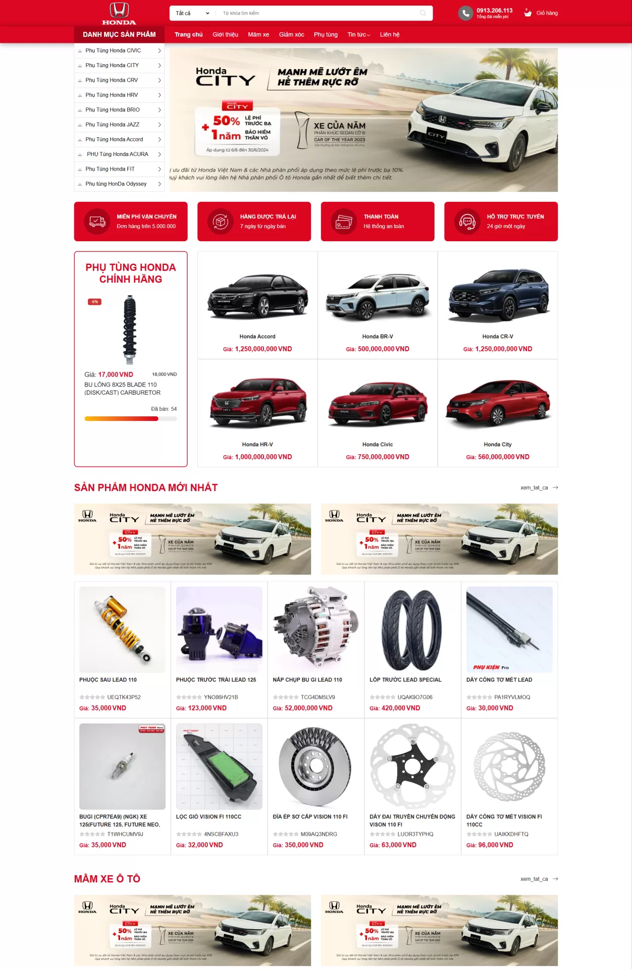 Website bán Ô tô Mẫu 2