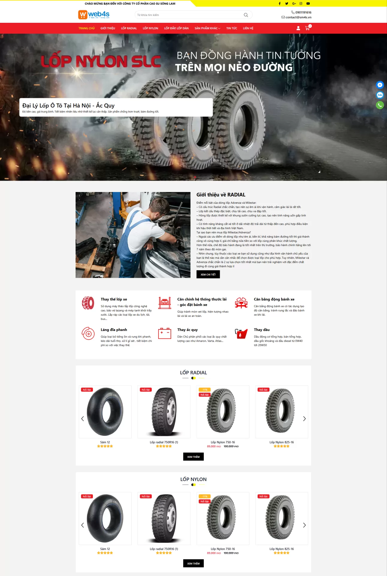 Website bán Ô tô Mẫu 3