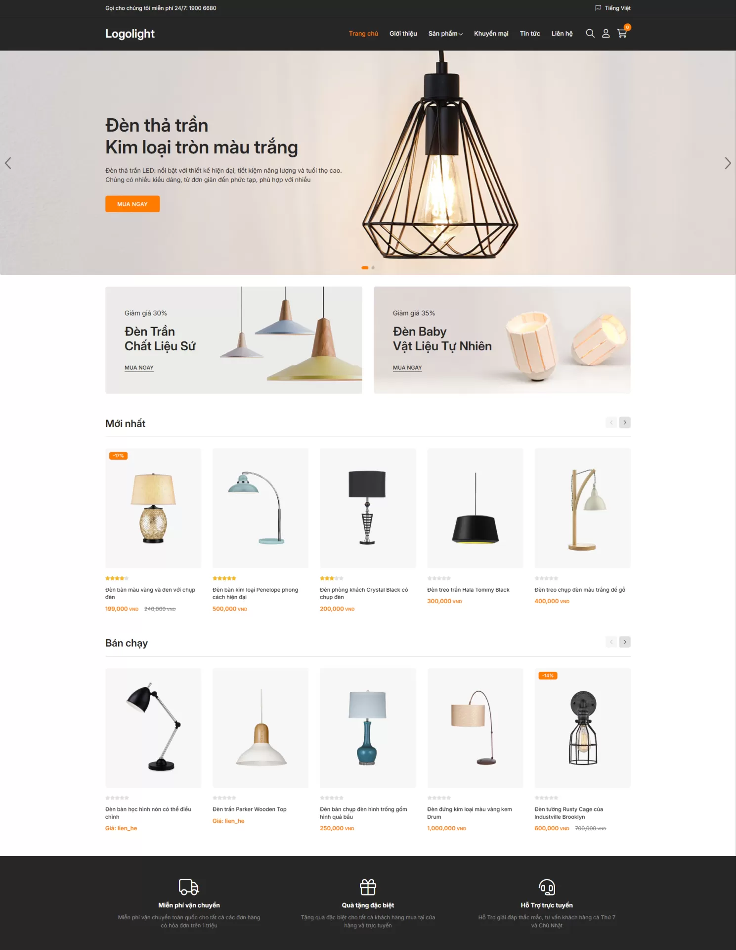 Website Thiết bị điện Mẫu 2