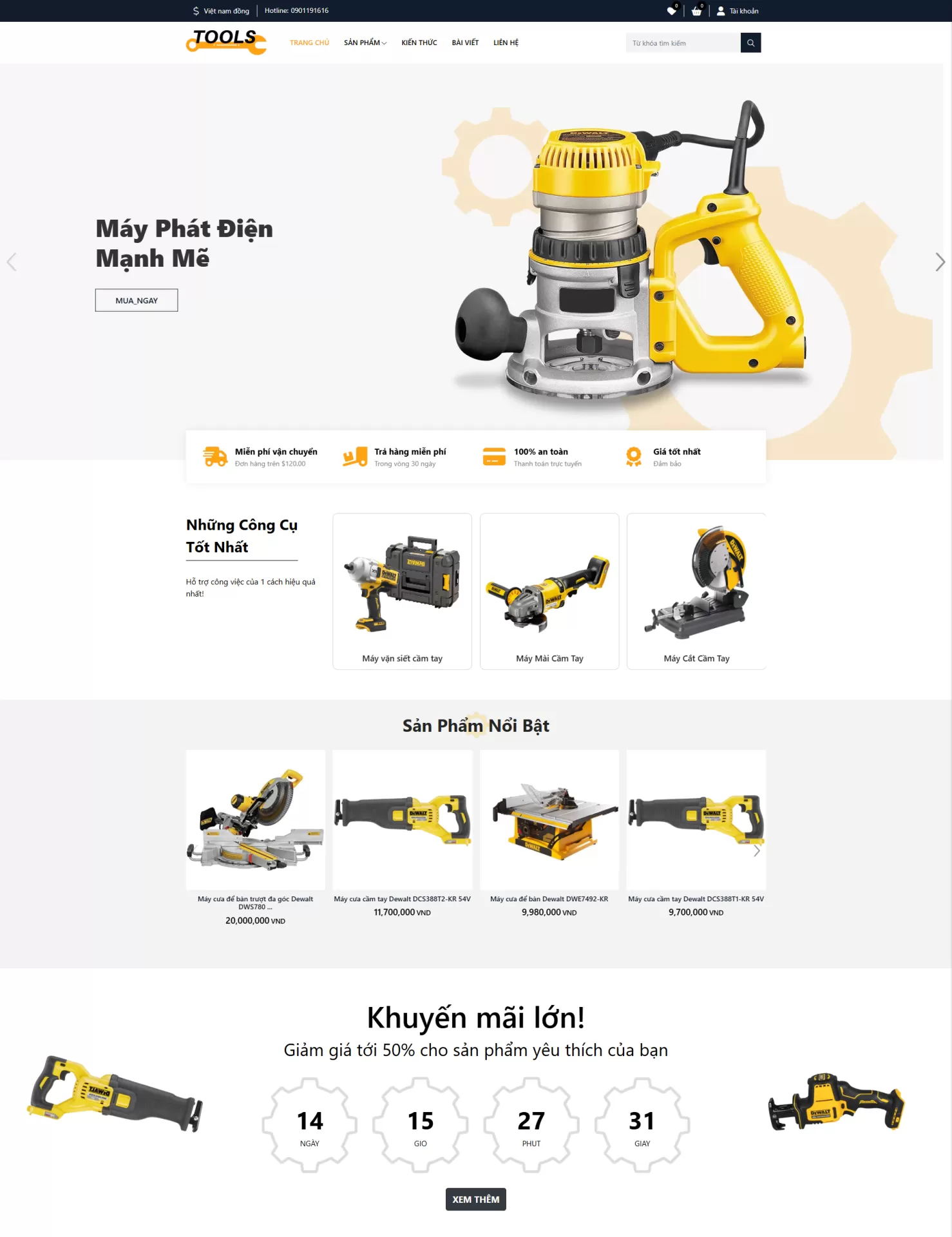 Website Thiết bị điện Mẫu 3