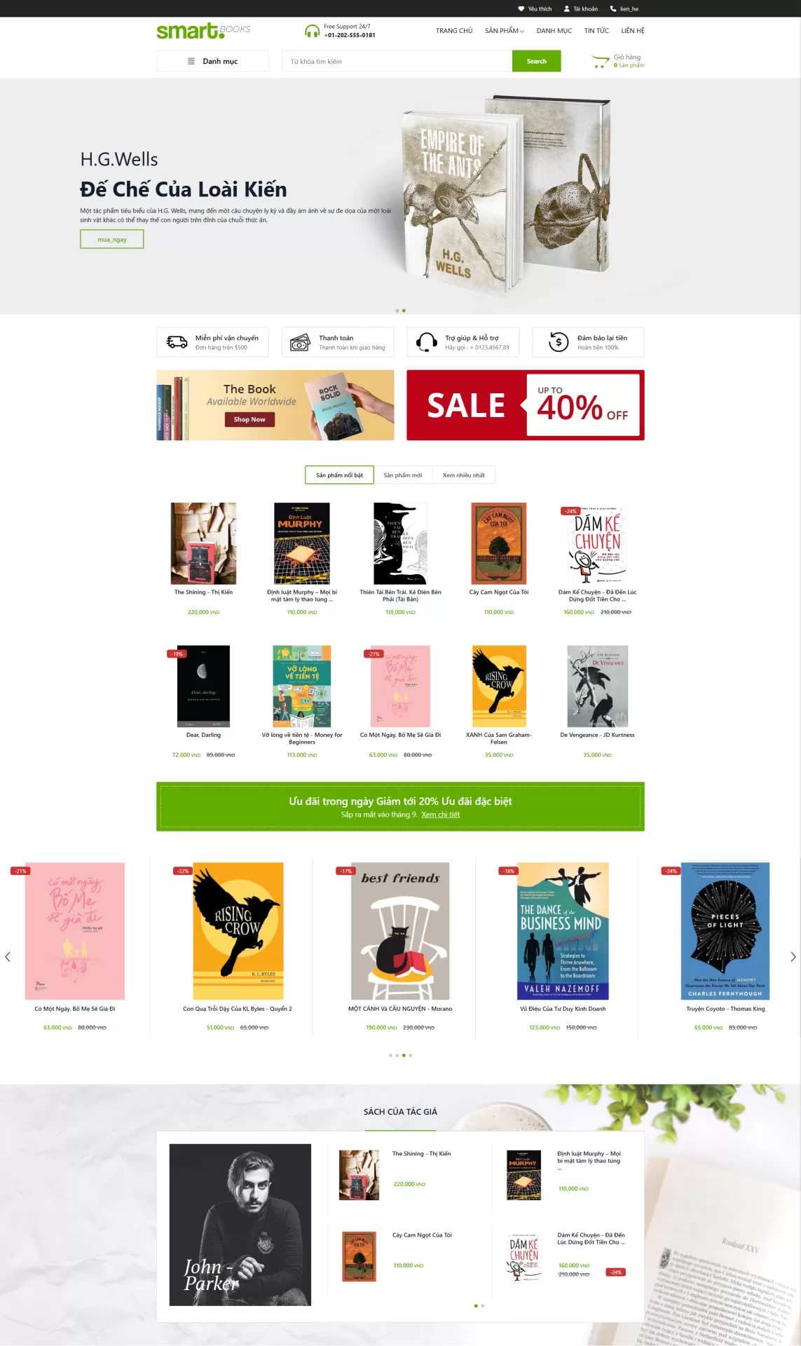 Website Văn phòng phẩm Mẫu 2