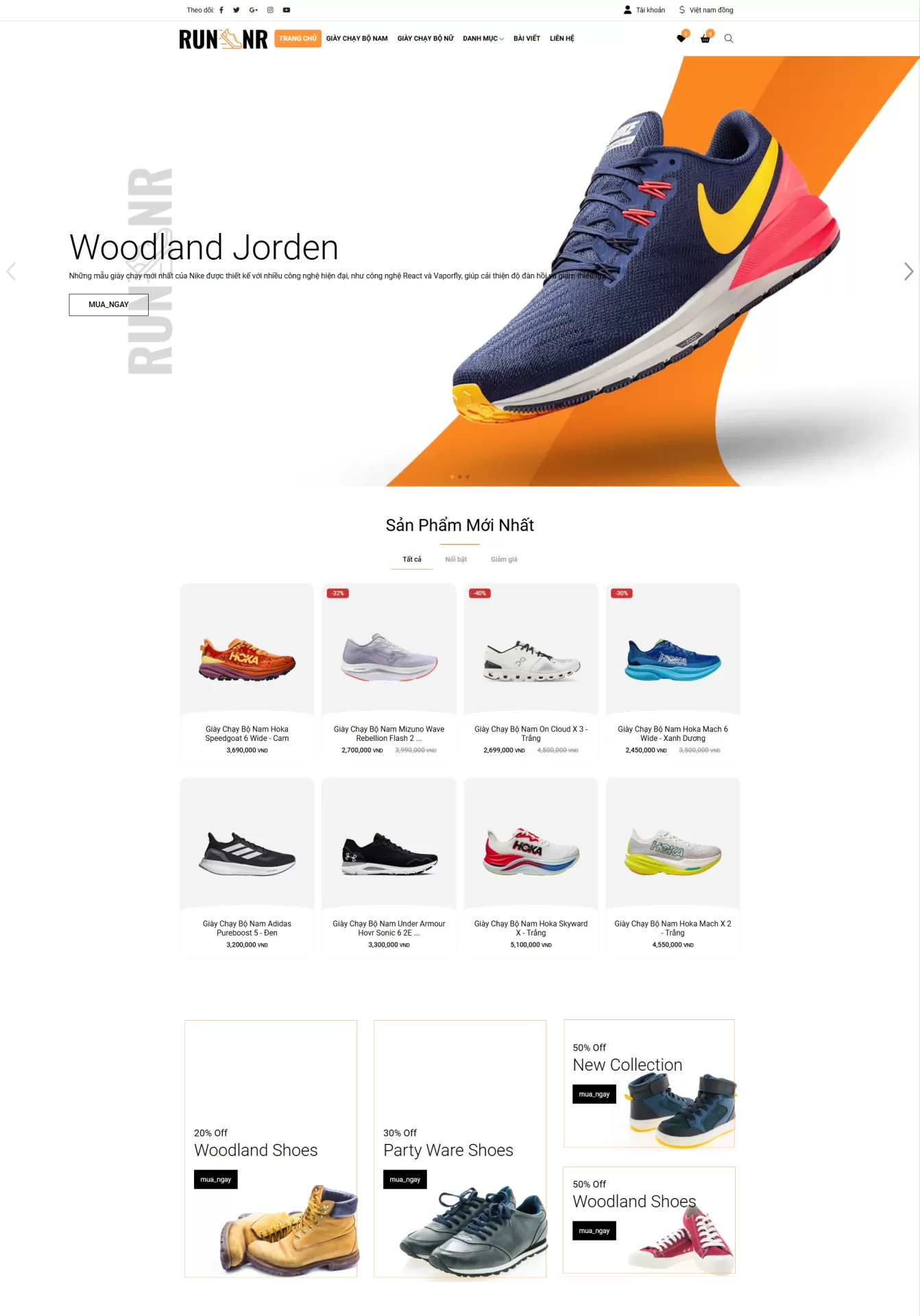 Website Thể thao Mẫu 4